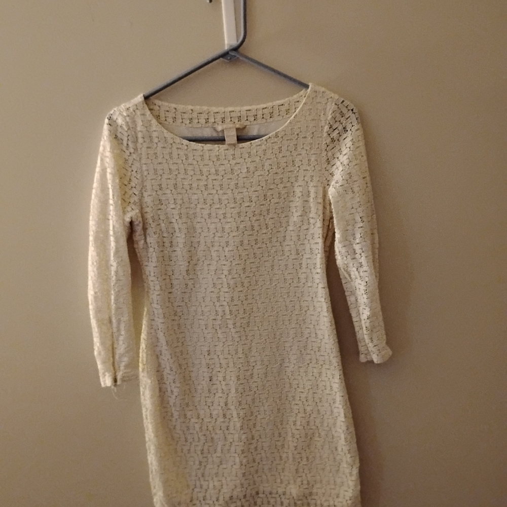 Elegant Cream Lace Dress